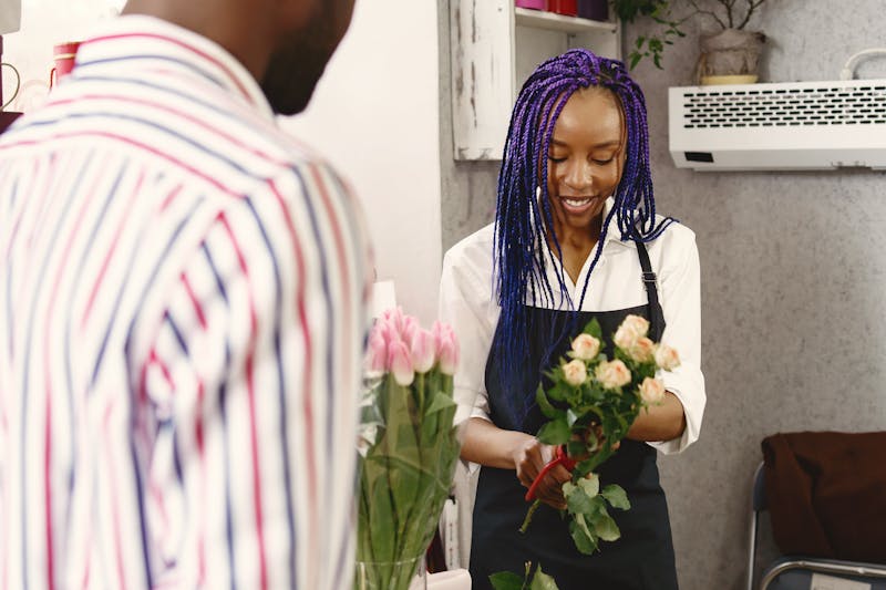 Boutique Interflora à Paris — intérieur fleuri